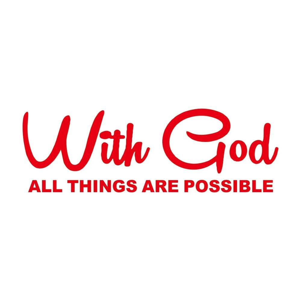 Auto Accessory with God All Things are Possible Vinyl Car Decal Creative Sticker(Red)