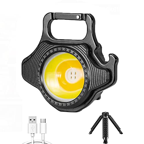VA STFIRE Mini lampe de poche, 7 modes de lumière, rechargeable par USB, lampe de travail portable, support pliable, ouvre-bouteille, base magnétique, camping d'urgence Cover