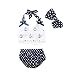 Infant Baby Girls Clothes Anchor Tops+Polka Dot Briefs Outfits Set Sunsuit 0-24M (12-18 Months, Blue)