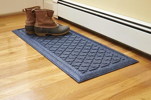 Artisan Indoor Entry Mat Water-Resistant Blue 15x36
