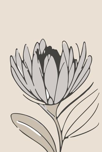 Protea Bloom – Minimalist South African Journal | Neutral Beige Edition | 150 Lined Pages | Glossy Cover