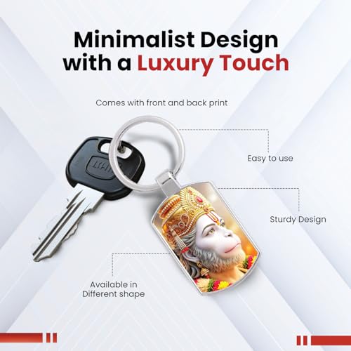 Image of Stylish Metal Keychains with Permanent Glossy Print - Inspirational Quotes & Spiritual Designs - Perfect Key chains for loved ones, Personal Use, Gifts & Return Gifts