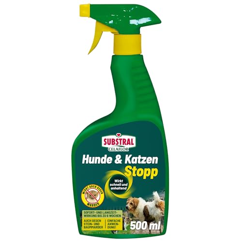 Substral Celaflor Hunde & Katzen Stopp, 500 ml, Spray zur Abwehr, Abschreckung und Vertreibung, mit Sofortwirkung