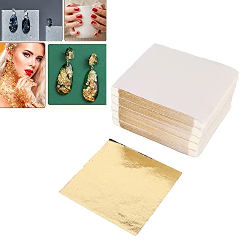 Folhas de folha dourada, folhas de imitação de ouro multiuso, 500 peças para artesanato para dourame
