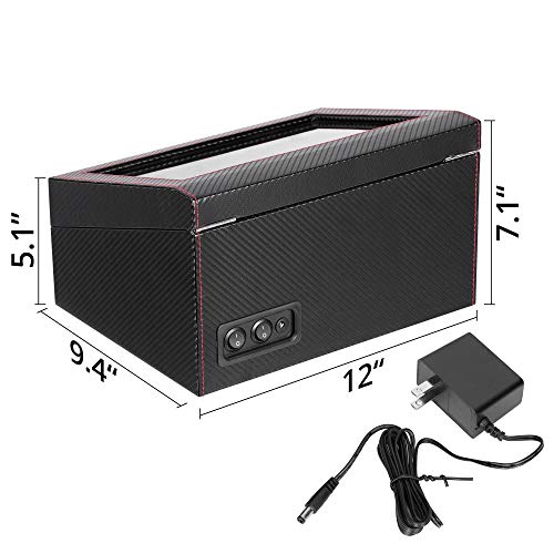 automatic watch winder with 4 quiet running motor watch winding display 6 flexible watch pillows luxury fiber leather storage case for manwoman39s watches