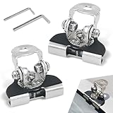 MOXRUQ 2 PCS Car LED Light Bar Mounting Brackets, Mental Adjustable Ditch Light Brackets, Non-Destructive Fixing Bracket, Universal Hood Led Work Light Mount Bracket for Off Road Truck (Silver)