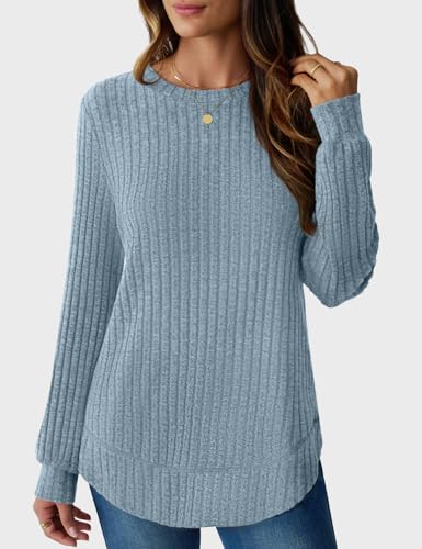 JUSTFASHIONNOW Women’s Long Sleeve Tunic Top $4.79 – Crew Neck, Curved Hem & Loose Fit - image 3