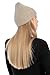 HATSQUARE Seamless Beanie Cap – Soft Acrylic Knit Winter Hat, Warm Cuffed Beanie for Men & Women - Khaki