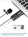 Fifine USB Lavalier Lapel Microphone, Clip-on Cardioid Condenser Computer Mic Plug and Play USB Microphone with Sound Card for PC and Mac-K053