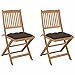 Produktbild Fest-night Klappsessel Gartenstuhl-Klappstuhl Klappbare mit Taupe Kissen 2 STK. Campingsessel Outdoor Holzstuhl Garten-Klappsessel Massivholz Akazie für Terrasse, Balkon und Camping