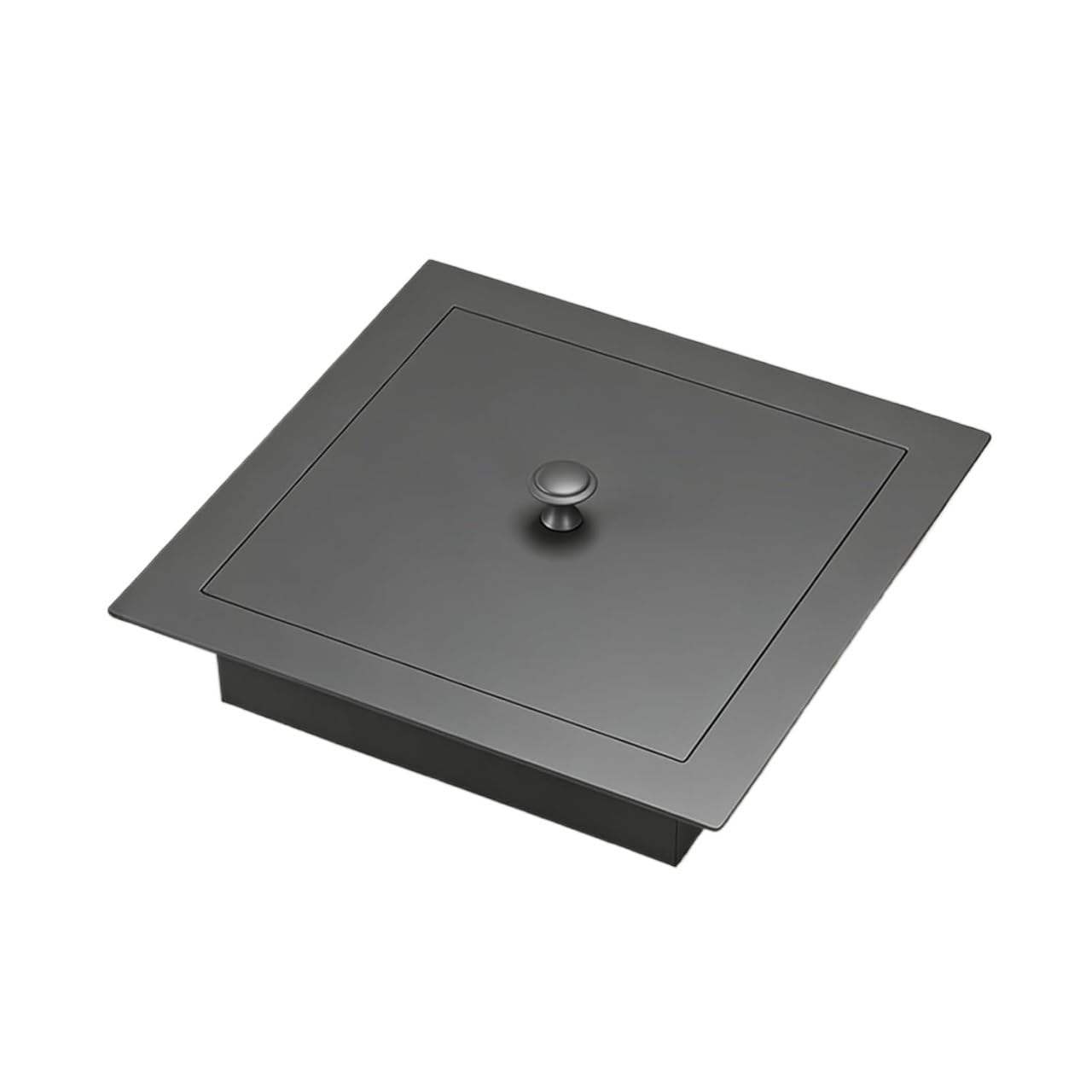 Trash Can Top Bins, Countertop Trash Can Garbage Bin Lid Cover Only Stainless Steel Square Multicolor(Gris)