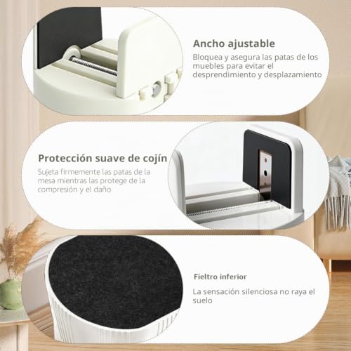 Elevador de muebles ajustable de 6-8 cm con abrazadera de tornillo estable para mesas y camas 4