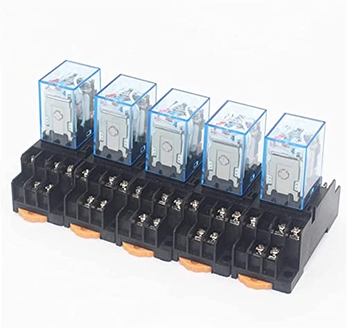 Relé de potencia de micro bobina con indicador LED integrado 5A y base de 11 pines para AC 380V