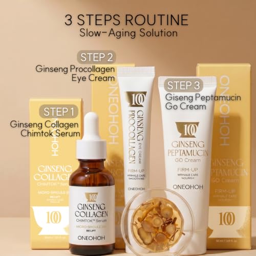 Image of Ginseng Peptamucin GO Cream, Korean Red Ginseng + 8 Peptides + 5 Plant Mucin Firming Moisturizer for Firming & Wrinkle Care, Korean Skin Care Face Cream 1.69 fl oz