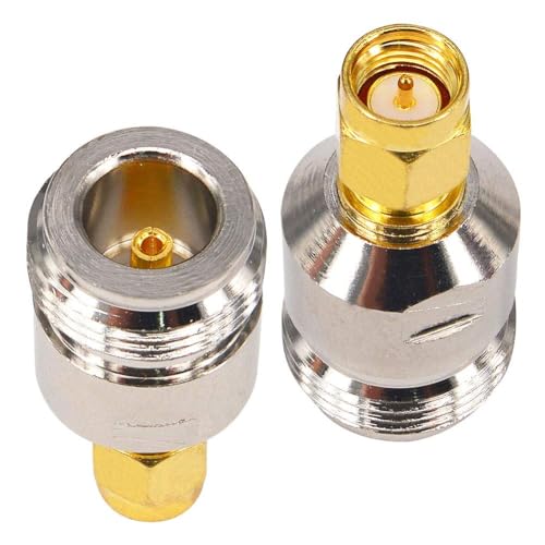 Adaptador coaxial N hembra a SMA macho, pack de 2 miniatura 3