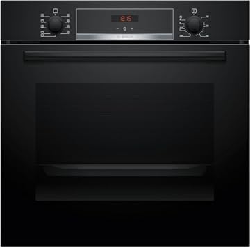 Bosch HBA534BB3, Forno da incasso, EcoClean: pulizia della parete posteriore senza alcun detergente, Display LED Rosso,Nero, 60 x 60 cm