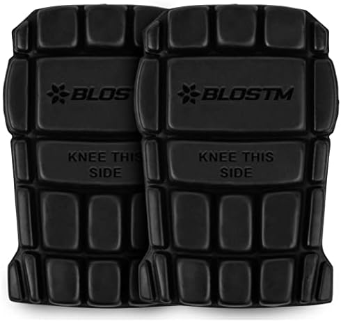 BLOSTM Knee Pads Work Protection - Pair of Flexible Foam Knee Pads for Work Trousers Suitable for Sports, Construction & Mechanic Work and as Gardening Knee Pads - Customisable Knee Pad Inserts (2PCS)