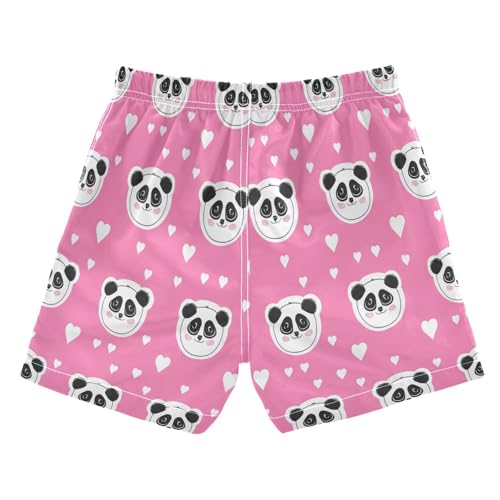 Swim Clothes for Boys, Baby Swim Trunks 2t, Cute Panda Faces Pink2