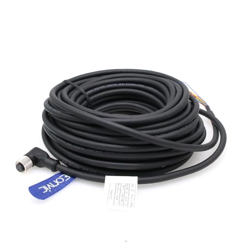 Cable de alimentación CCB-PWRIO M12 de 15m para sensores Cognex In-Sight
