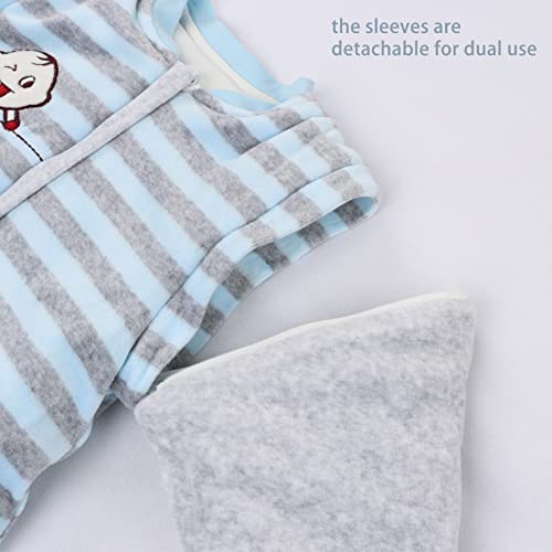Baby Schlafsack mit Füßen und Langarm Schlafanzug 3.5 Tog Baumwolle mit Abnehmbaren Ärmel Tragbare Decke für 9-24 Monate - Image 4