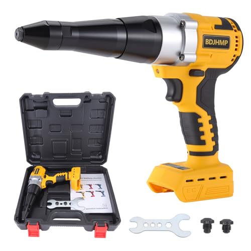 Cordless Rivet Gun Tool for Dewalt 20V Max Battery(No Battery), Brushless Electric Automatic Rivet Gun,Brushless Motor for Rivets 1/8'', 5/32'', 3/16