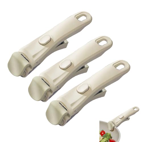 3 Pieces Removable Pot Handle, Detachable Pot Handle For Pots And Pans, Universal Ergonomic Pots Handles Replacement Handles, Anti-Scald Detachable Grip For Kitchen Cooker