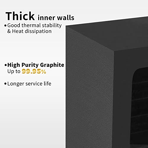 Makgrand 1Kg Graphite Ingot Mold Casting Tool, Mould For Melting Casting Refining Recycling Aluminum Copper Silver Gold, Seven Kinds Of Capacity, Smelting Metal (4 X 2 X 1 Inch, 2-1Kg-60Ml) #TOP3