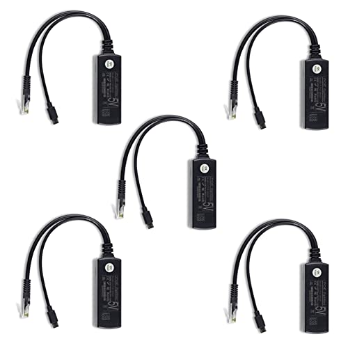 Ruitutedianzi 5X POE Power Supply Module Standard Isolated Splitter 48V to 5V2.4A USB Interface Splitter