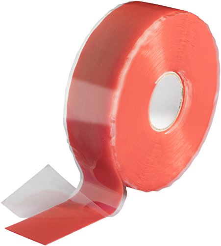 Preisvergleich Produktbild Poppstar 1x 11m selbstverschweißendes Silikonband, Silikon Tape Reparaturband, Isolierband und Dichtungsband (Wasser, Luft), 25mm breit, rot