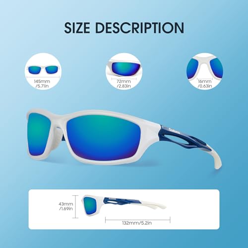 Image of Duduma Polarized Sports Sunglasses for Men Women Running Cycling Fishing Golf Driving Shades Sun Glasses Tr90