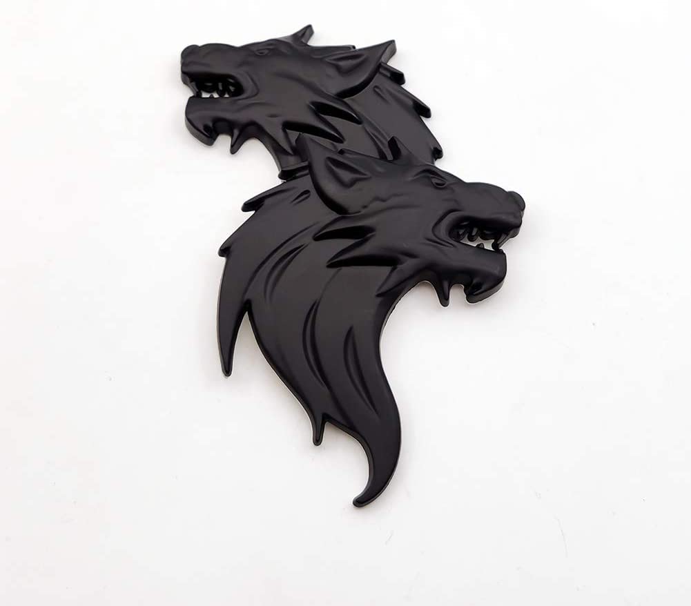 Sakuun Wolf Car Badge 3D Logo Metal Emblem Automotive Sticker Decal Flexes to Cars, Motorcycles, Laptops, Windows, Any Smooth Surface 8 cm X 6 cm Black Left - Image 8 thumbnail