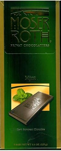 Moser Roth Privat Chocolatiers Mint Dark European Chocolate, 4.4 Ounce