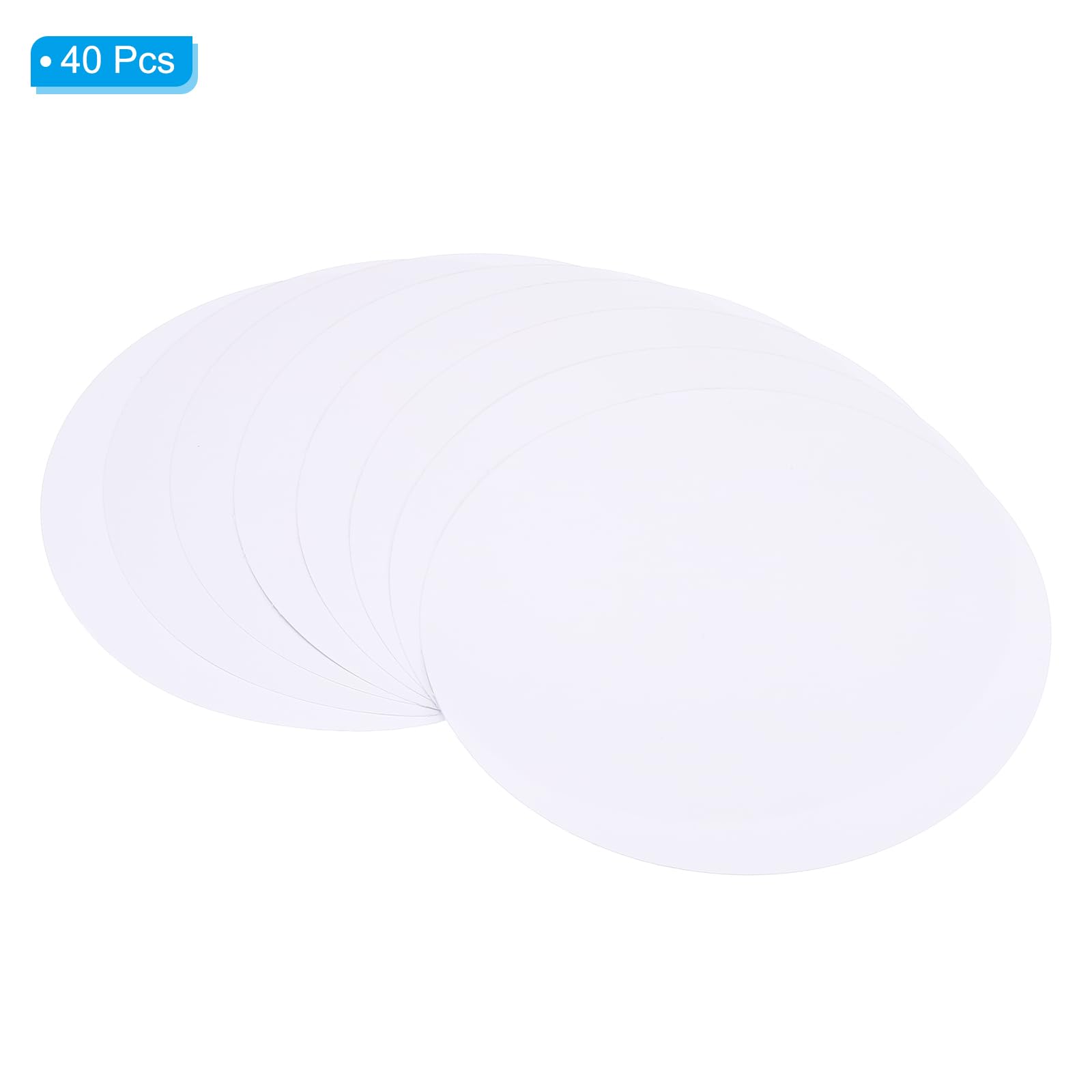 PATIKIL 7.9-inch Round Cardboard Paper, 40 Pcs 200gsm Thick Blank Disc Circles Slices for DIY Craft Arts Drawing Painting Writing White - Image 3