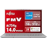 富士通 ノートパソコン 日本製 FMV LIFEBOOK WU2/J (MS Office 2024/Win 11/14.0型/Core i5/16GB/SSD 512GB) UHシリーズ AZ_WU2J_Z777