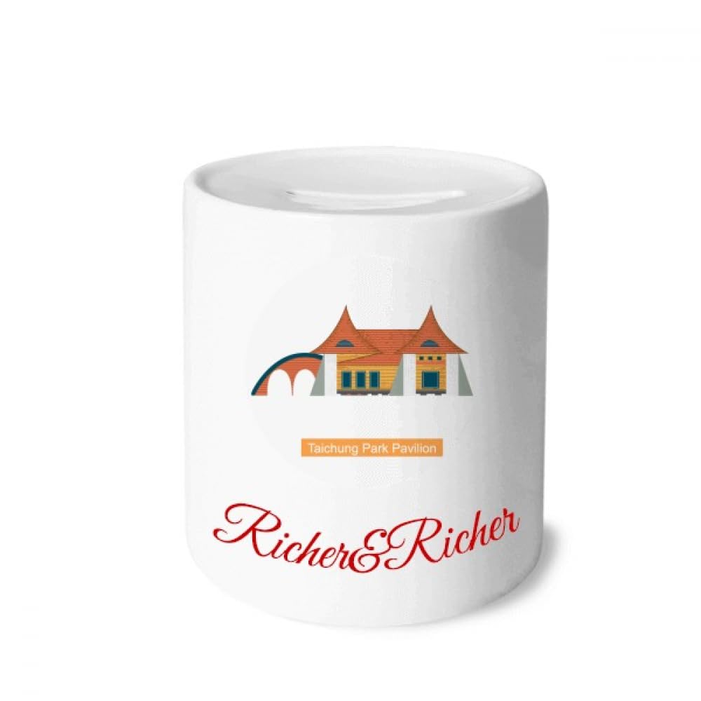 Taiwan Attractions Taichung Park Pavilion Rich and Rich Bank Saving Box Coin