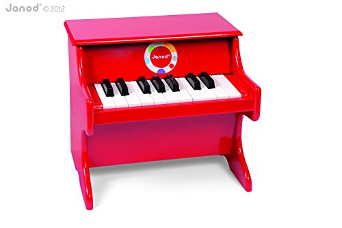 Janod - Confetti Wooden Piano - Children's Musical Instrument - Imitation and Musical Awakening Toy - Red - from 3 Years… - Image 3