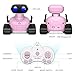 ALLCELE Girls Robot Toy, Rechargeable RC Robot for Kids, Remote Control Toy with Music and LED Eyes, Gift for Children Age 3 Years and Up - Pink