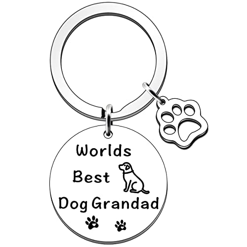 JETTOP Dog Grandad Keyring - Best Dog Grandad Gifts for Birthday, Christmas, Fathers Day