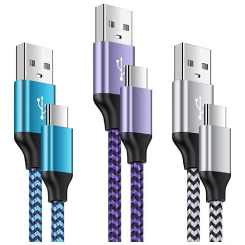 3.1A 6FT USB to USB C Cable Fast Charging Andoid Phone Power Car Cord Fast Charging for Samsung Galaxy S24/S23/S22 FE/Ultra,A16/A15/A14 5G,iPhone 16/15 Pro Max Plus,Google Pixel 9Pro Fold XL/8/8A/7/6 Cover