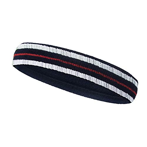 Image of COUVER Tennis Headband - Cotton Terry Cloth Sweatband for Men & Women - High Absorbency Athletic Hairband for Gym, Basketball & Running - 1 Piece