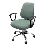SWJ-swjssb Elástica Cubiertas Sillas Oficina 1/2 Piezas/Giratoria Divididas Funda Silla de Escritorio Modernas Universal Extraíbles Funda para Sillon Sillas de Giratorias para Ordenador