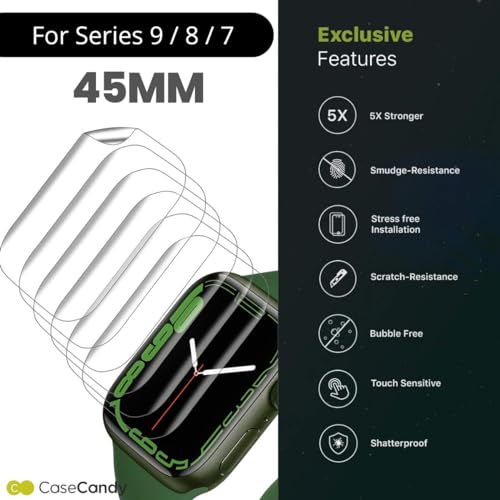 Casecandy Silicone (2 Pack Screen Protector Guard for Apple Watch