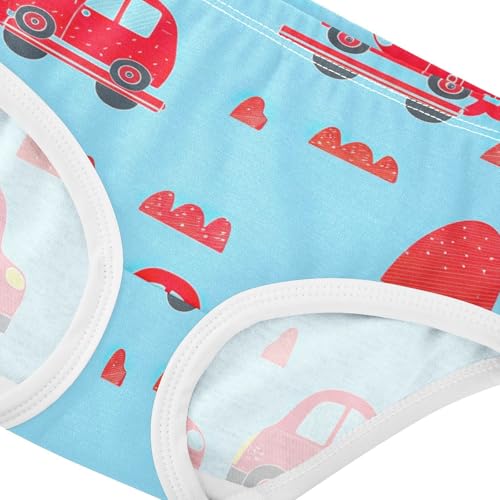 Cotton Girls Underwear Toddler Cute Red Cars Blue Panties Little Girl Artistic Kids Undies Briefs 2t4