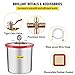 VEVOR 5 Gallon Vacuum Chamber Stainless Steel Vacuum Degassing Chamber, 160F Acrylic Lid Kit Vacuum Chamber, Vacuum Degassing Chamber Kit