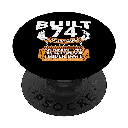 Motor más caliente que la fecha - 74 años 74 cumpleaños PopSockets PopGrip Intercambiable