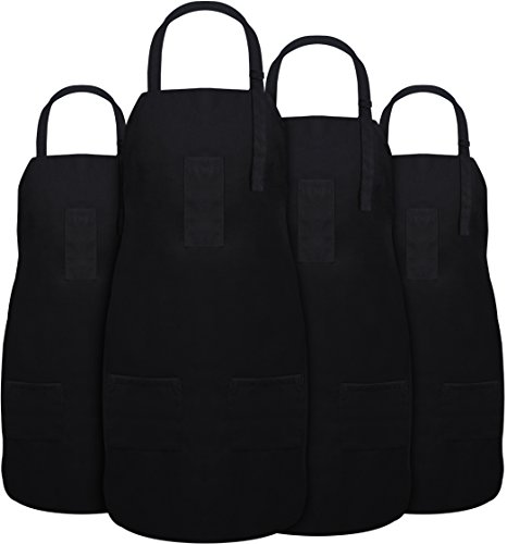 ZOYER Adjustable Bib Apron - Waterdrop Resistant with 3 Pockets - Cooking Kitchen