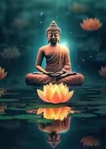 Réduire le stress quotidien grâce à la toile Bouddha zen et méditation 30x45cm - 3