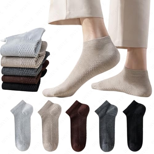 Image of VAIDUE Ankle Length Socks for Men and Women | Cotton Breathable Soft Fabric | Odor Free & Sweat Resistant | Anti Slip Comfortable Fit | Durable Everyday Wear | Multi Color Pack of 5 Unisex Socks