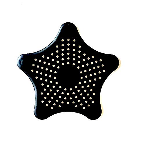 KIDDYBO Filtre Etoile anti-déchets et cheveux pour bonde de Douche Baignoire Evier (Noir)