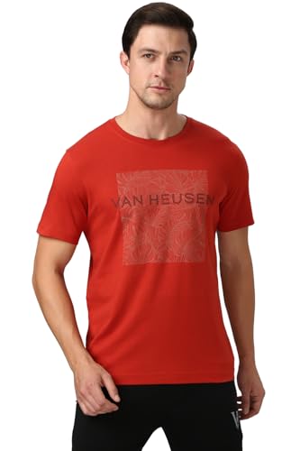 Image of Van Heusen Men's Athleisure Graphic T-Shirt - Comfortable Crew Neck| Soft Breathable Cotton Blend | Casual Wear Style | Summer Favorite | Style 60054